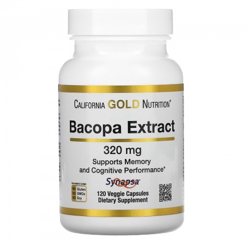 California Gold Nutrition, экстракт бакопы, 320 мг, 120 растительных капсул California Gold Nutrition, экстракт бакопы, 320 мг, 120 растительных капсул